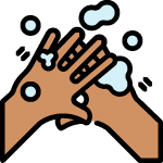 Step 4 of hand hygiene for kids: cleaning the back of hands thoroughly to stop the spread of respiratory illness.